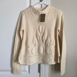 Anthropologie cream sweater NWT - size M